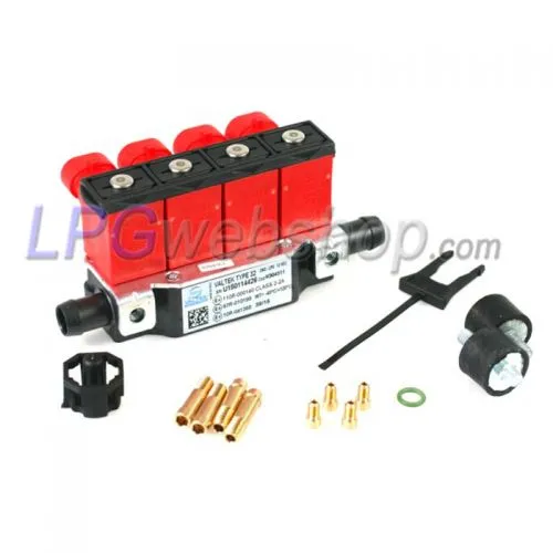 VALTEK LPG Injector Rail 4 Cyl Type T32 incl. Mounting Kit without Sensor