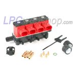 Rail 4 Injecteurs GPL VALTEK type T32 avec kit de montage sans capteur