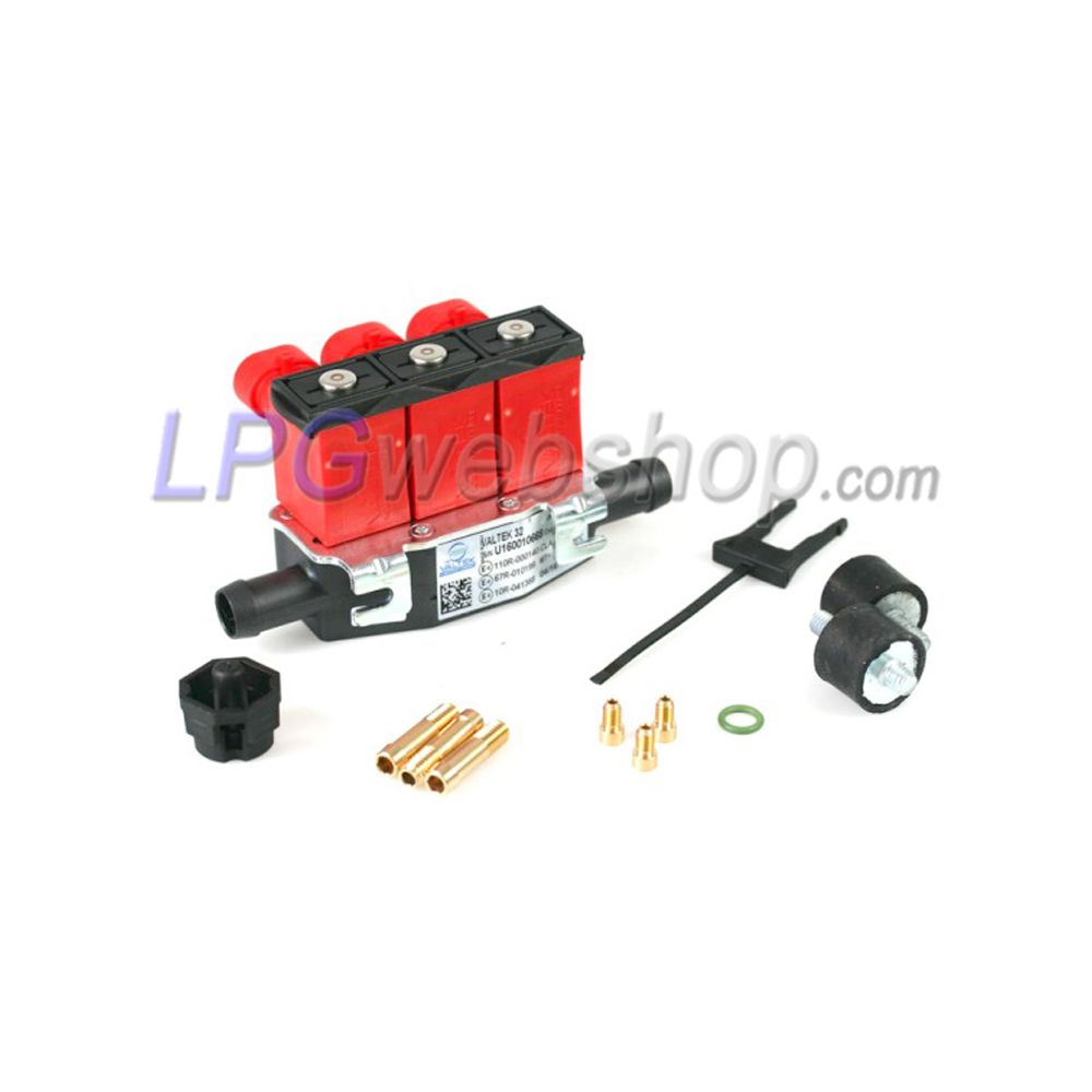 Rail iniettore VALTEK LPG 3 cilindri tipo T32 incl. kit di montaggio senza sensore Rail iniettore VALTEK LPG 3 cilindri tipo T32 incl. kit di montaggio senza sensore