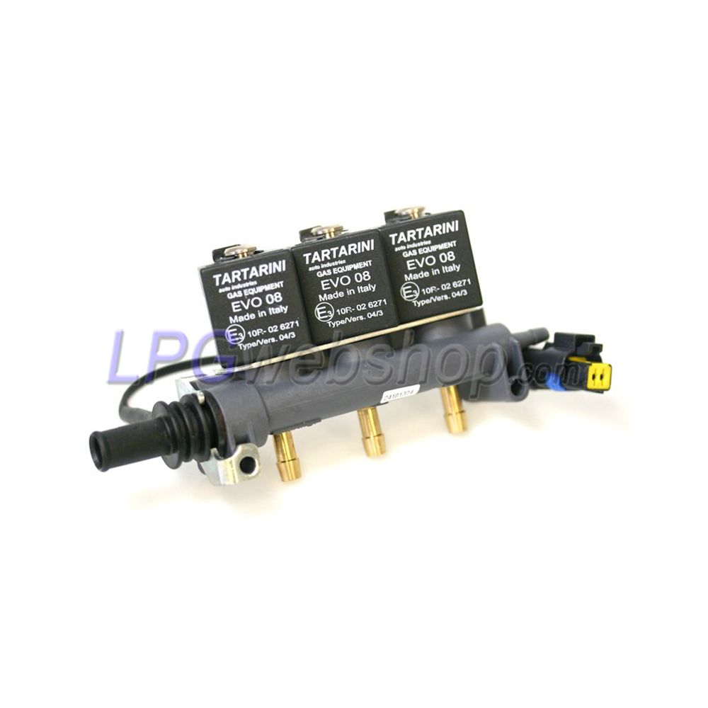 Tartarini LPG Injector Rail 3 Cyl Tipo EVO 08G - Incl. Sensor de Temperatura Tartarini LPG Injector Rail 3 Cyl Tipo EVO 08G - Incl. Sensor de Temperatura