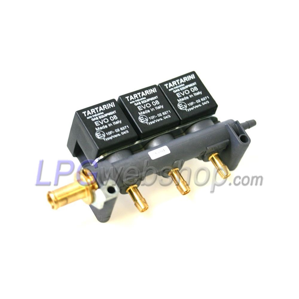 Tartarini LPG Injector Rail 3 Cil Tipo EVO 08G - Sem Sensor de Temperatura Tartarini LPG Injector Rail 3 Cil Tipo EVO 08G - Sem Sensor de Temperatura