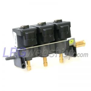 Tartarini LPG Injector Rail 3 Cyl Type EVO 08G - Without Temperature Sensor