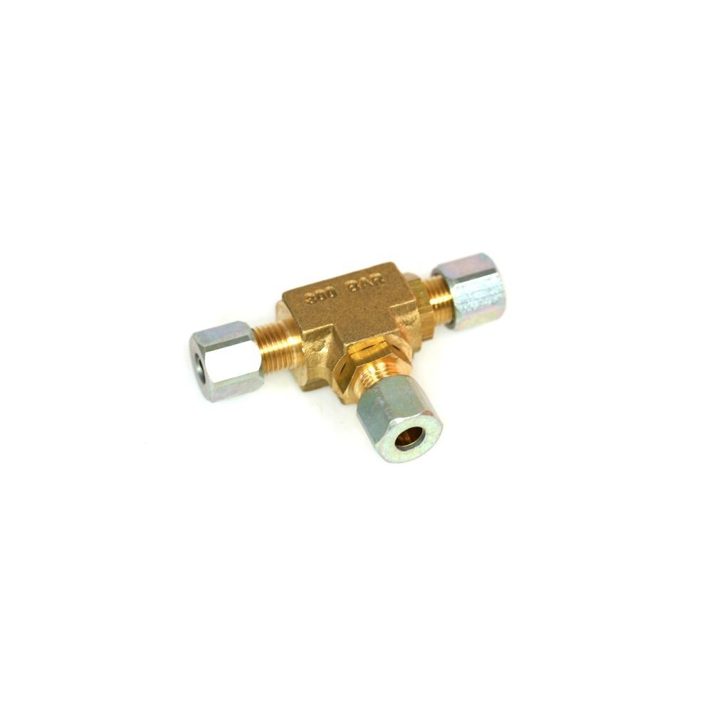 Peça em T 8x8x8 mm incl. válvula antirretorno Peça em T 8x8x8 mm incl. válvula antirretorno