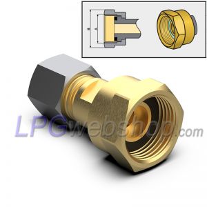 Adaptador M20 x 8mm de compressão para regulador de pressão de entrada M20