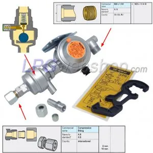 GOK Reducer Caramatic DriveOne CS 50 mbar 1.5 kg/h - vertical position