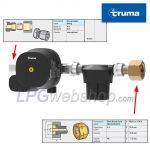 Détendeur de pression de Gaz Truma MonoControl CST 30mbar Shell G.5 x 10 ou 8 mm avec Capteur de Choc incl. Filtre
