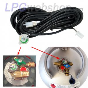 Capteur de niveau GPL 0-90 Ohm pour bouteilles de gaz Polyvanne, avec 6 mètres de câble inclus.