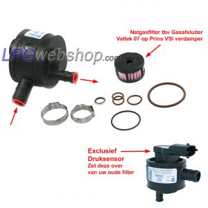 Kit de reemplazo Prins VSI Filtro de gas (GLP) Plástico 1 salida (180/80042)