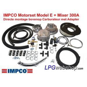 Komplette IMPCO LPG-Gasanlage mit 300-A-Mischer direkt am Vergaser mit LPG-Zyl. Tank bis 85L