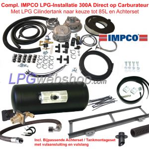 Impianto GPL IMPCO con Miscelatore 300A Dirett. sul Carb. con serbatoio cil. fino a 85 litri