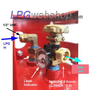 Bouteille de gaz GPL rechargeable de 26,5 L en acier léger avec bouchon de remplissage à 80 %