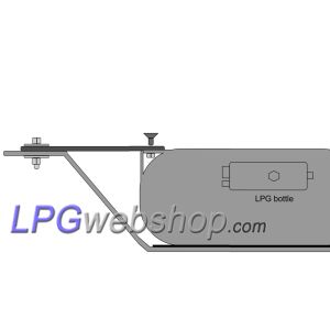 Set of 4 strips for LPG Toroidal Tank 4-Hole - Installation (Spare Wheel Well)