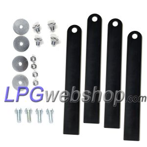 Set of 4 strips for LPG Toroidal Tank 4-Hole - Installation (Spare Wheel Well)