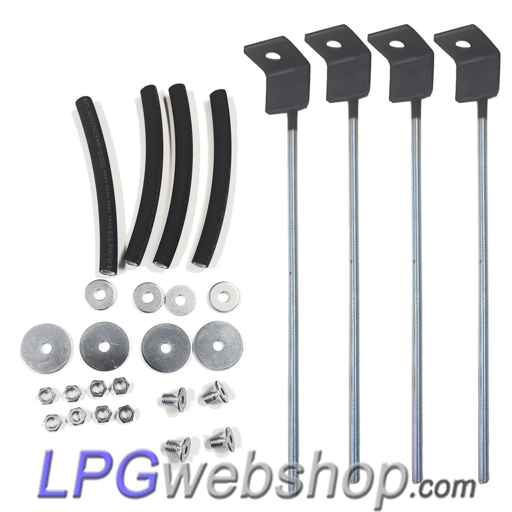 Tension Hook Set for Mounting LPG Toroidal Tank 4-Hole - Installation (Spare Wheel Well) Tension Hook Set for Mounting LPG Toroidal Tank 4-Hole - Installation (Spare Wheel Well)