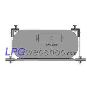 Set di ganci di tensionamento per fissaggio serbatoio toroidale GPL 4 fori - Installazione (Vanità ruota di scorta)