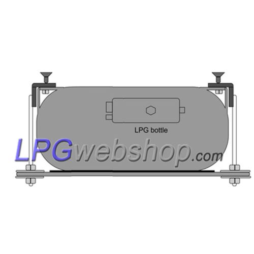 Spanhaakset voor Bevestiging van LPG-Ringtank 4-Gats - Inbouw (Reservewielbak)