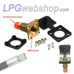 LPG-Buitenvulset met Vulslang RxH 1/2" UNF + Platte Vuller + Vuladapterset