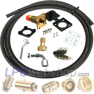 LPG Filling set for Gas bottle (OPD) SHELL connection with W21,8 Filling Point and 3m Flex Pipe