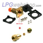 Kit de remplissage GPL double pour 2 bouteilles de gaz, connexion SHELL avec point de remplissage W21,8 et tuyau FARO de 4 m