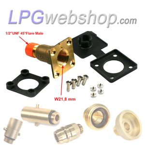 Set doppio riempimento GPL con UNF da 1/2"con tubo da XD-5 da 4 m per 2 serbatoi GPL o 2 bombole di gas