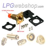 Dubbele LPG-Buitenvulset 1/2" UNF koppeling - Platte Vuller met 4m leiding tbv 2x LPG-Tank of Gasfles