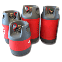 Composite Refillable Lightweight LPG gas bottles OPD (Overfill Protection Device) so with 80% filling stop.