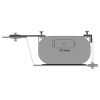 Mounting materials for LPG toroidal tank fixation