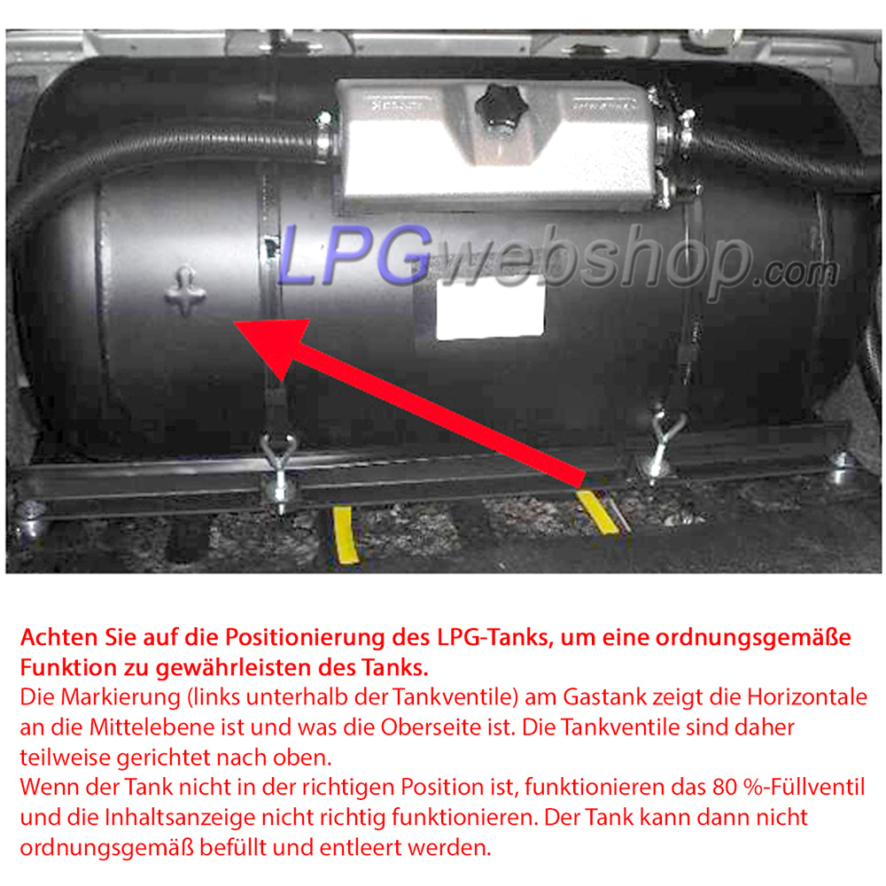 LPG-Zylindertank-Position