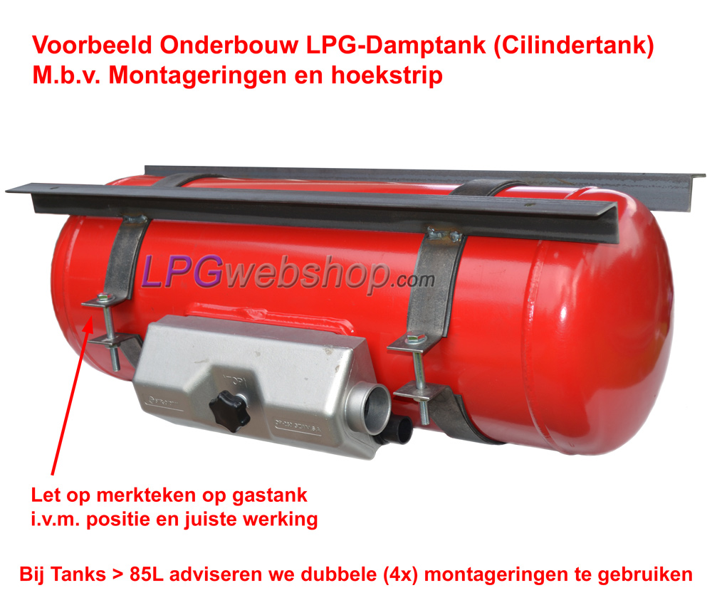 damptank met montageringen