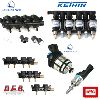 Various LPG / CNG Gas Injectors from different brands Landi Renzo - BRC - Keihin - Vialle - Valtek - EMER - and other brands