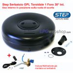 Serbatoio Bombola GPL Toroidale 61L (Ø680x225) STEP 1 Foro 30° Interno Auto Multivalvola inclusa