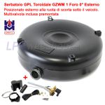 Serbatoio Bombola GPL Toroidale 92L (Ø720x270) GZWM 1 Foro 0° Esterno Auto - Multivalvola inclusa