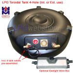 Tanques Toroidais GLP de 76L (Ø650x270) 4 Furos GZWM válvulas incluídas