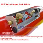 Cyl. Camper LPG Vapor Tank 85L (Ø360x944) GZWM 4 Hole - Incl. Valves - Camper Cooking