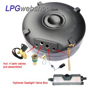 LPG Toroidal Tank 91L (Ø720x270) - GZWM 4-Hole incl. Fittings