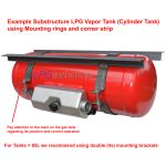 Tanque cilíndrico GPL gasoso para autocaravana 30L (Ø230x810) 4 furos GZWM Válvulas incluídas