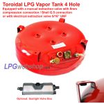 LPG Vapor Toroidal Camper Tank 63L (Ø650x230) GZWM 4 Hole Incl. Valves - Cooking Heating