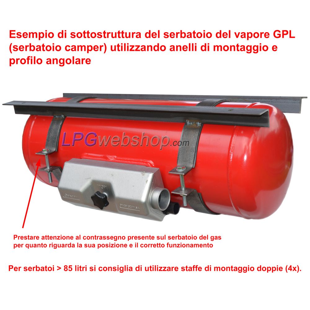 Serbatoio cilindrico Bombola GPL gassoso per Camper 16L (Ø200x585) 4 fori GZWM con Valvole incluse Serbatoio cilindrico Bombola GPL gassoso per Camper 16L (Ø200x585) 4 fori GZWM con Valvole incluse