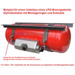 Zylindrischer LPG Brenngastank Wohnmobil 23L (Ø230x630) GZWM 4-Loch - Inklusive Ventile