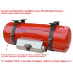 Serbatoio cilindrico Bombola GPL gassoso per Camper 40L (Ø270x785) 4 fori GZWM con Valvole incluse