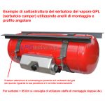 Serbatoio cilindrico Bombola GPL gassoso per Camper 40L (Ø270x785) 4 fori GZWM con Valvole incluse