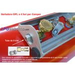 Serbatoio cilindrico Bombola GPL gassoso per Camper 20L (Ø200x720) 4 fori GZWM con Valvole incluse