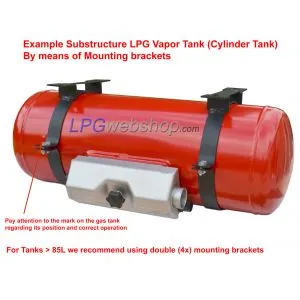 Vapour Tank Fixation and Filling Kit for Cylindrical LPG Tanks