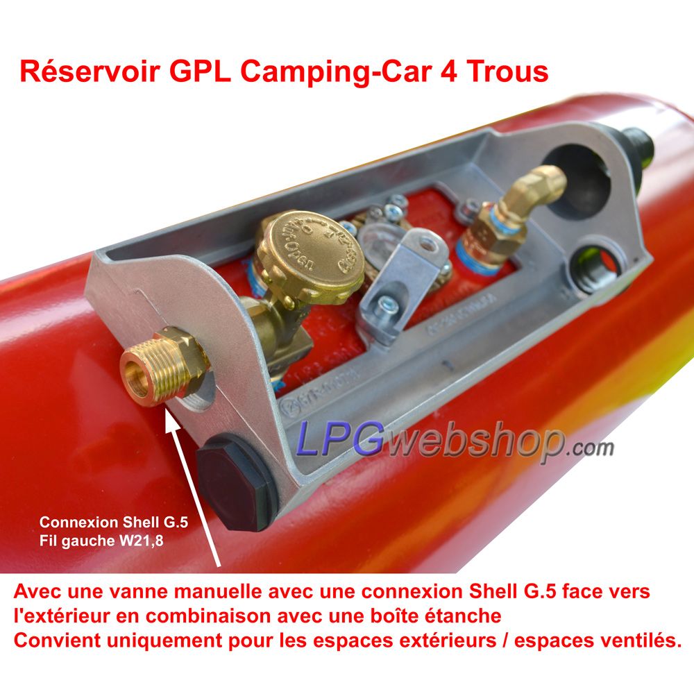 Réservoir GPL Camping-car 16L (Ø200x585) Cylindrique 4 Trous GZWM - usage domestique Réservoir GPL Camping-car 16L (Ø200x585) Cylindrique 4 Trous GZWM - usage domestique