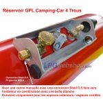 Réservoir GPL Camping-car 30L (Ø230x810) Cylindrique 4 Trous GZWM - usage domestique