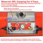 Réservoir GPL Camping-car 40L (Ø270x785) Cylindrique 4 Trous GZWM - Usage domestique