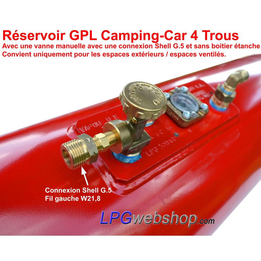 Réservoir GPL Camping-car 85L (Ø360x944) Cylindrique 4 Trous GZWM - Usage domestique Réservoir GPL Camping-car 85L (Ø360x944) Cylindrique 4 Trous GZWM - Usage domestique
