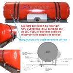 Réservoir GPL Camping-car 120L (Ø360x1298) Cylindrique 4 Trous GZWM - usage domestique