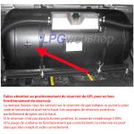 Réservoir GPL Cylindrique 35L (315x531) GZWM 4 trous 52° compris les raccords