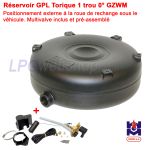 Réservoir GPL Torique 65L (Ø600x270) Extérieur GZWM 1 trou 0° Polyvanne incluse